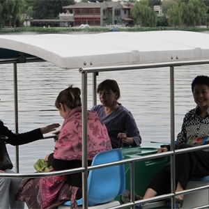 September, 2011: boat ride on Houhai Lake